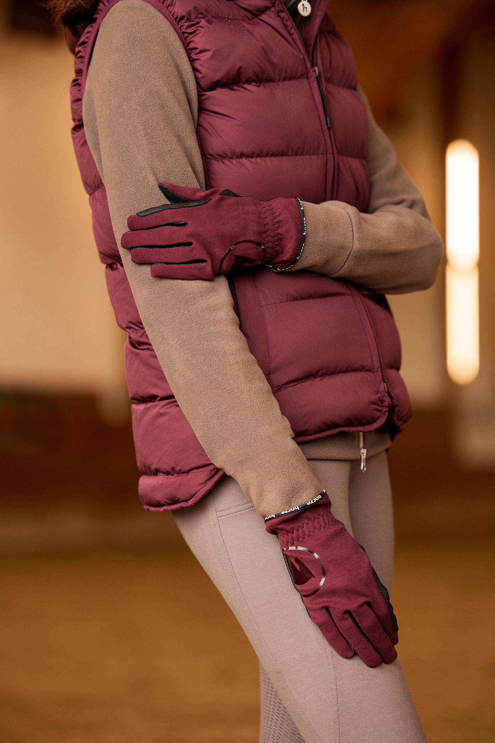 Gants d'&eacute;quitation &eacute;t&eacute; Horze Nichelle femme