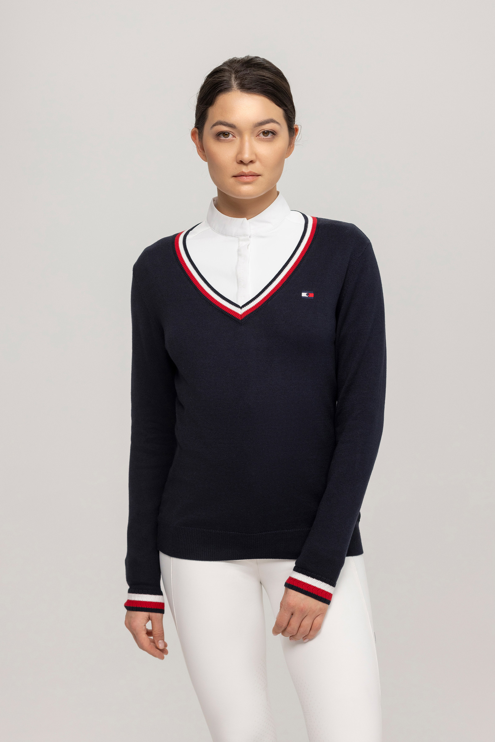 Tommy Hilfiger Equestrian Indiana pull col en V pour femme