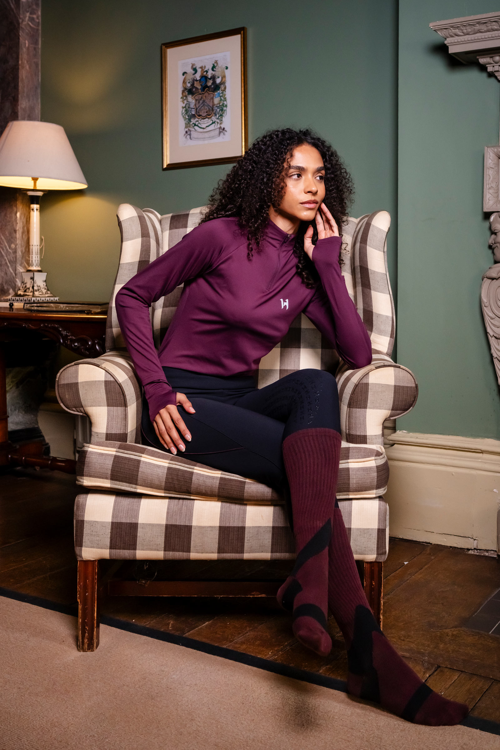 Celestial Purple Horseware Strive Winter haut zipp&eacute; 1/4 pour femme