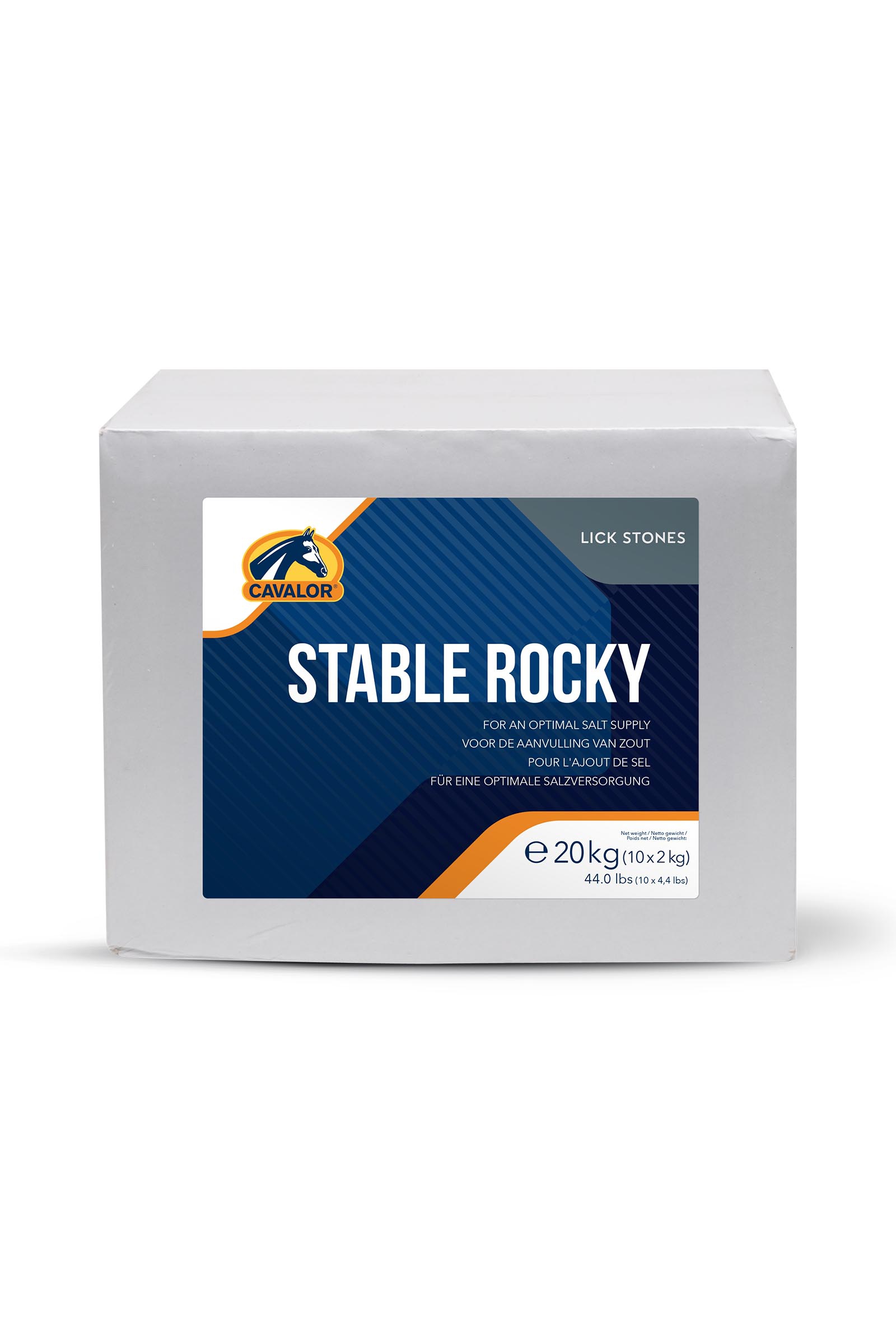 Pierre à sel à lécher Cavalor Stable Rocky 10 x 2 kg