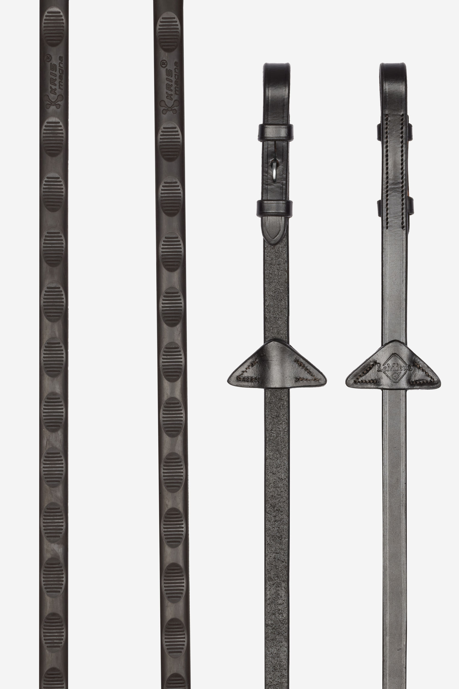 Brown/Silver LeMieux Magna Grip rênes en caoutchouc