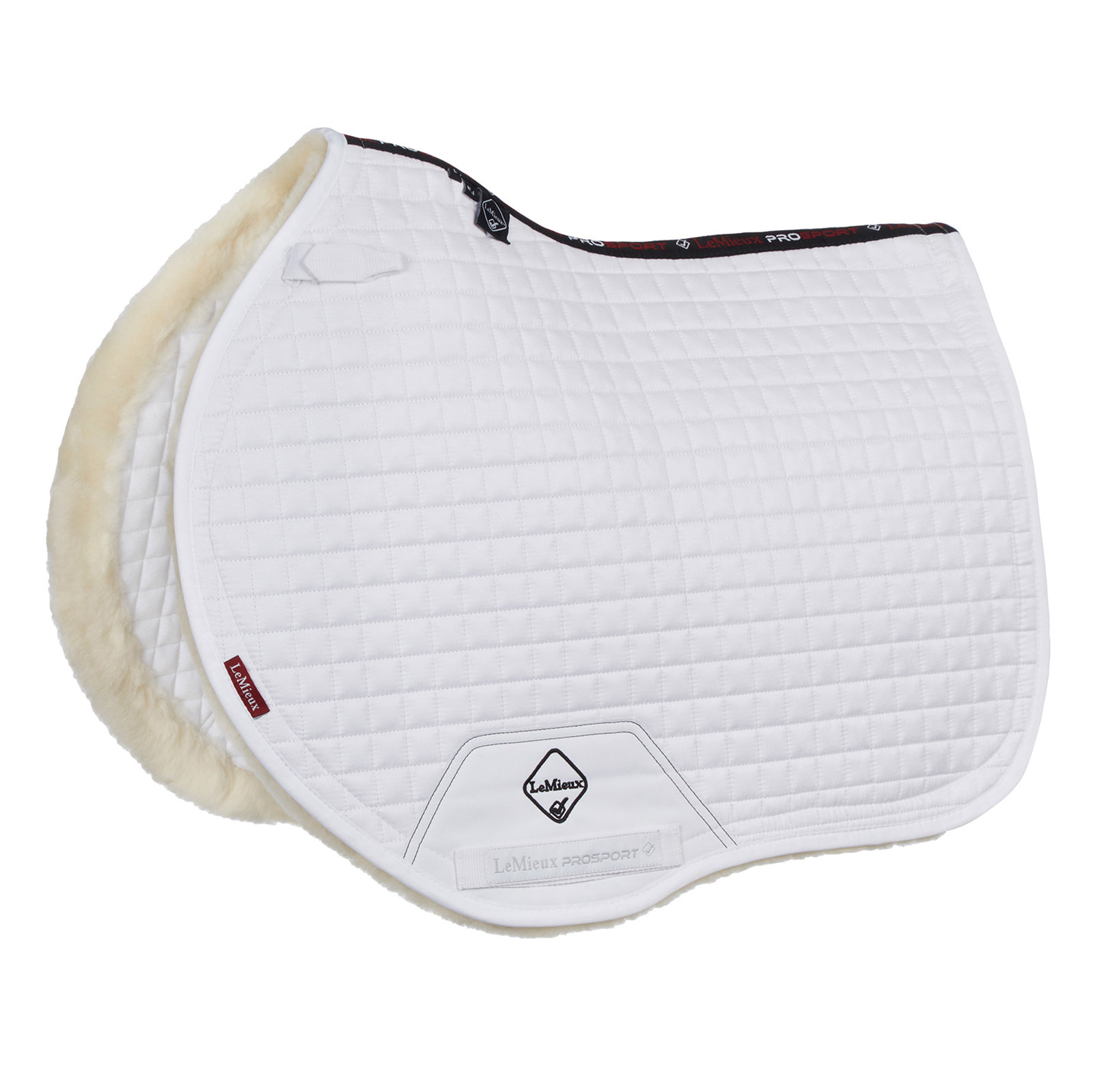 WH/AB Tapis de selle LeMieux Sensitve Euro Jump Carré
