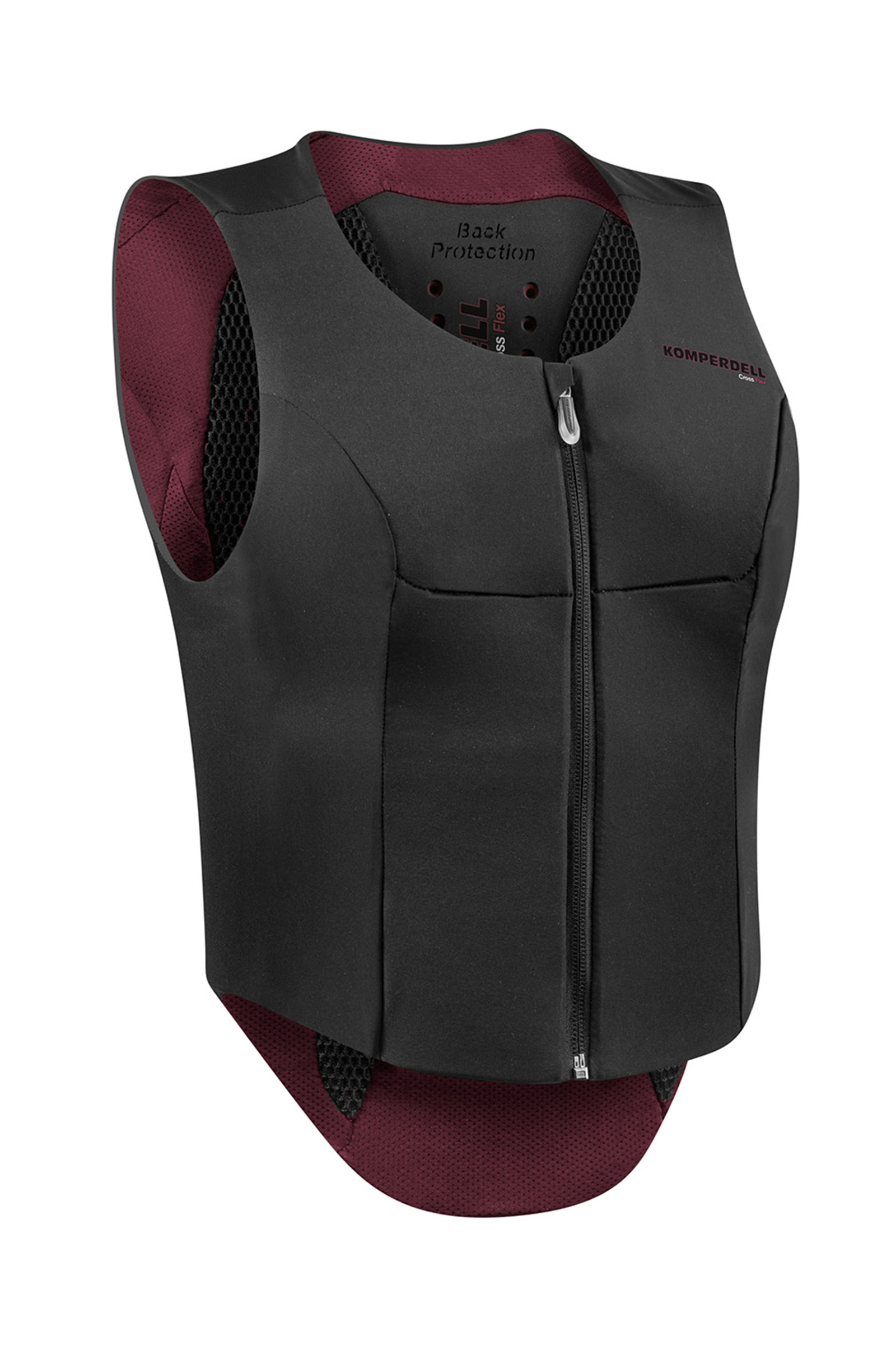 Black/Dark Red Komperdell Ballistic FlexFit Slim Protection dorsale 