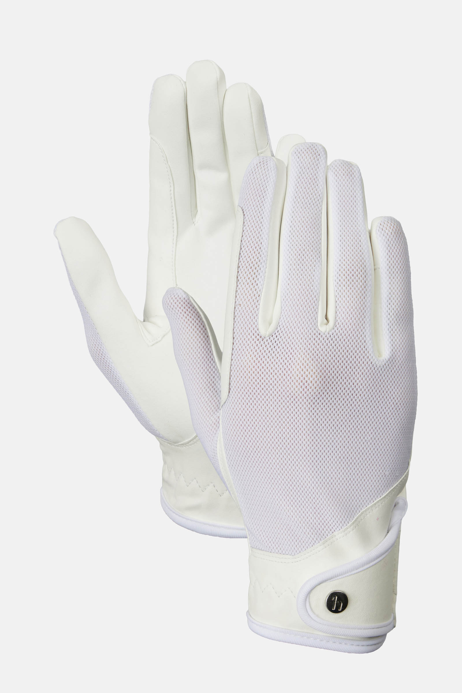 white Horze Ally gants d&rsquo;&eacute;quitation mesh