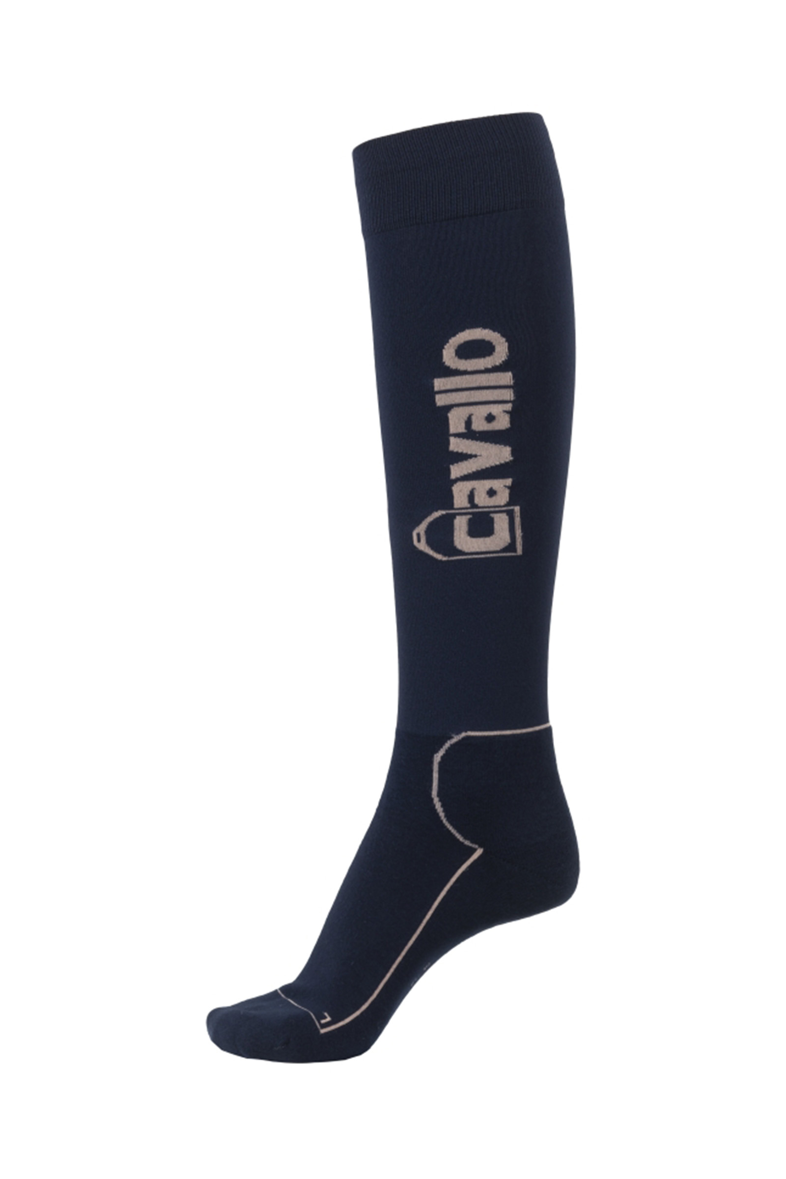 Dark Blue/Pink Cavallo CavalSimo Chaussettes ergonomiques avec une tige fine