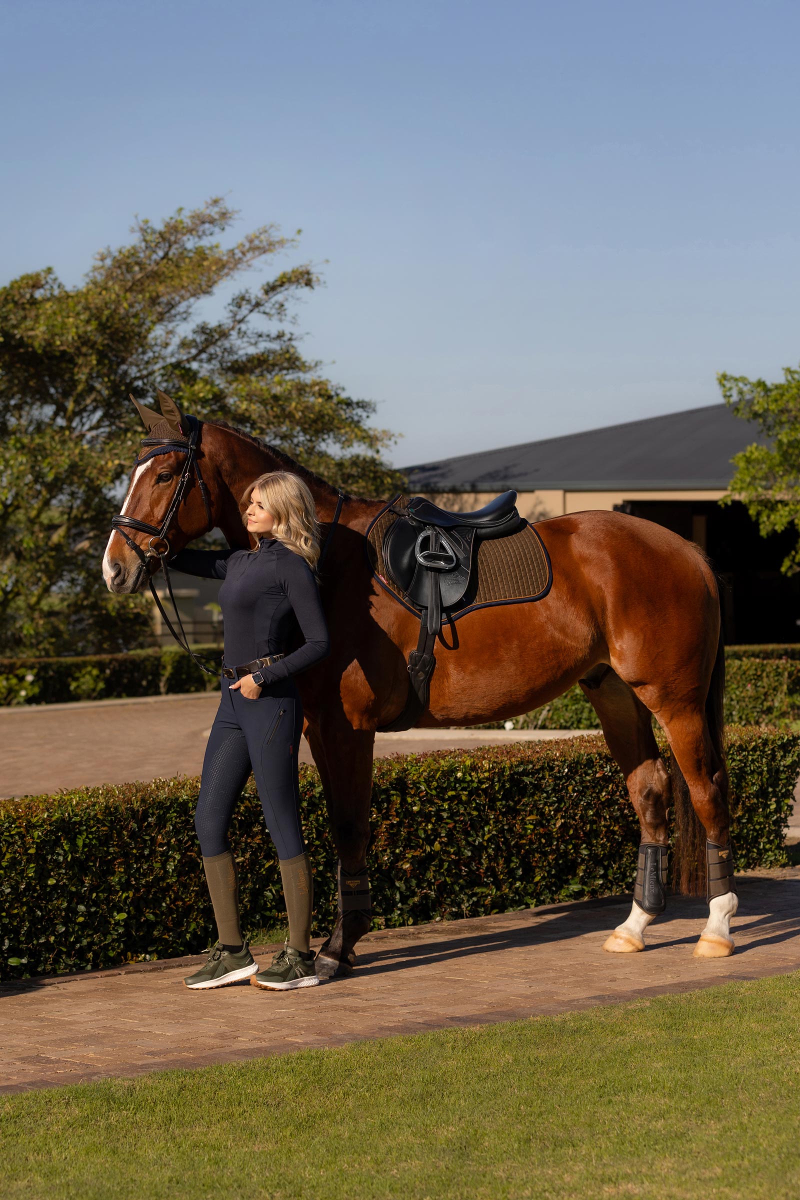 LeMieux Suede Square CC Tapis de selle de saut