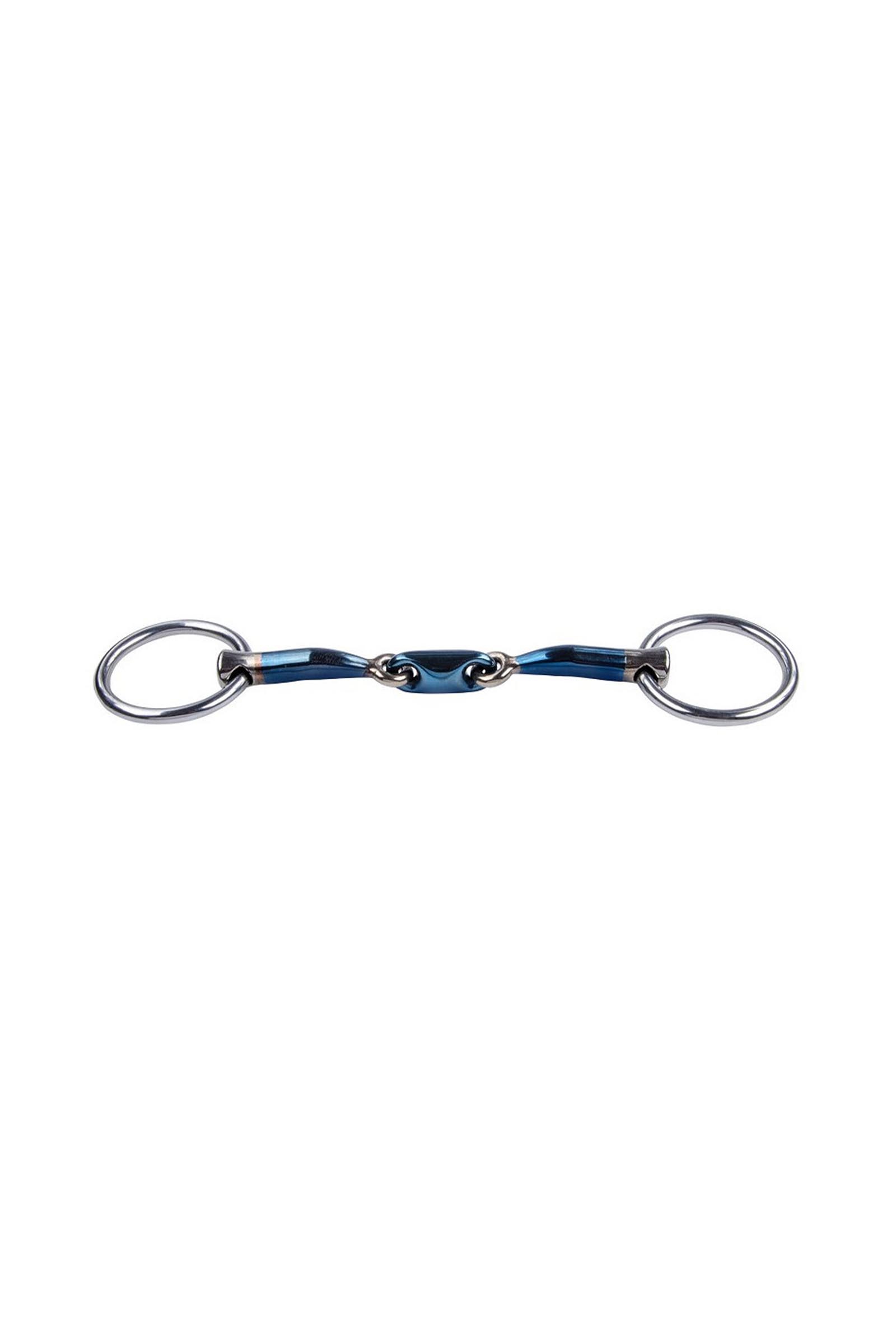 Filet de bride Trust Equestrain Acier Doux Bleu Salivant Chantilly Double Brisure