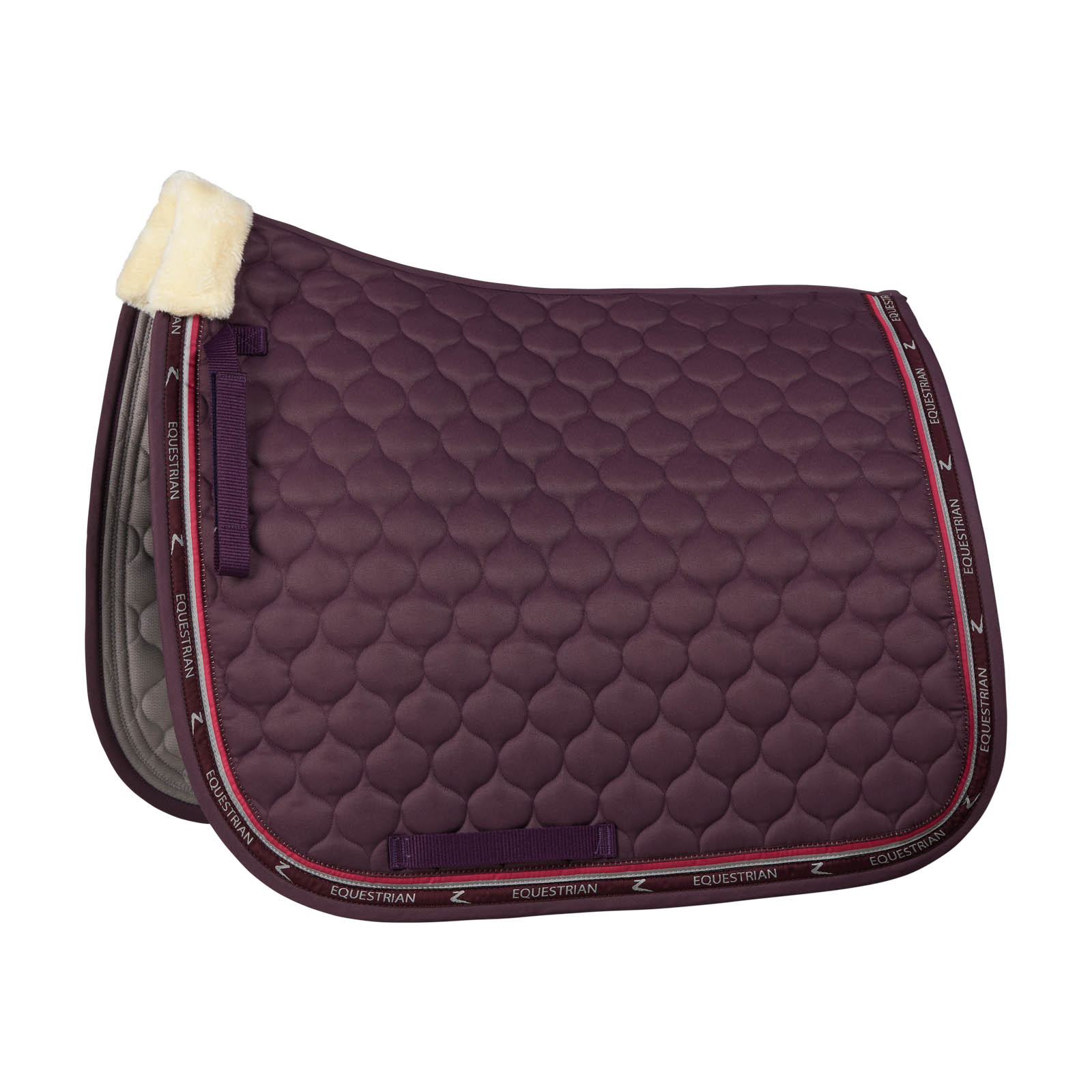 Tapis de selle de dressage Horze Claremont avec fausse fourrure