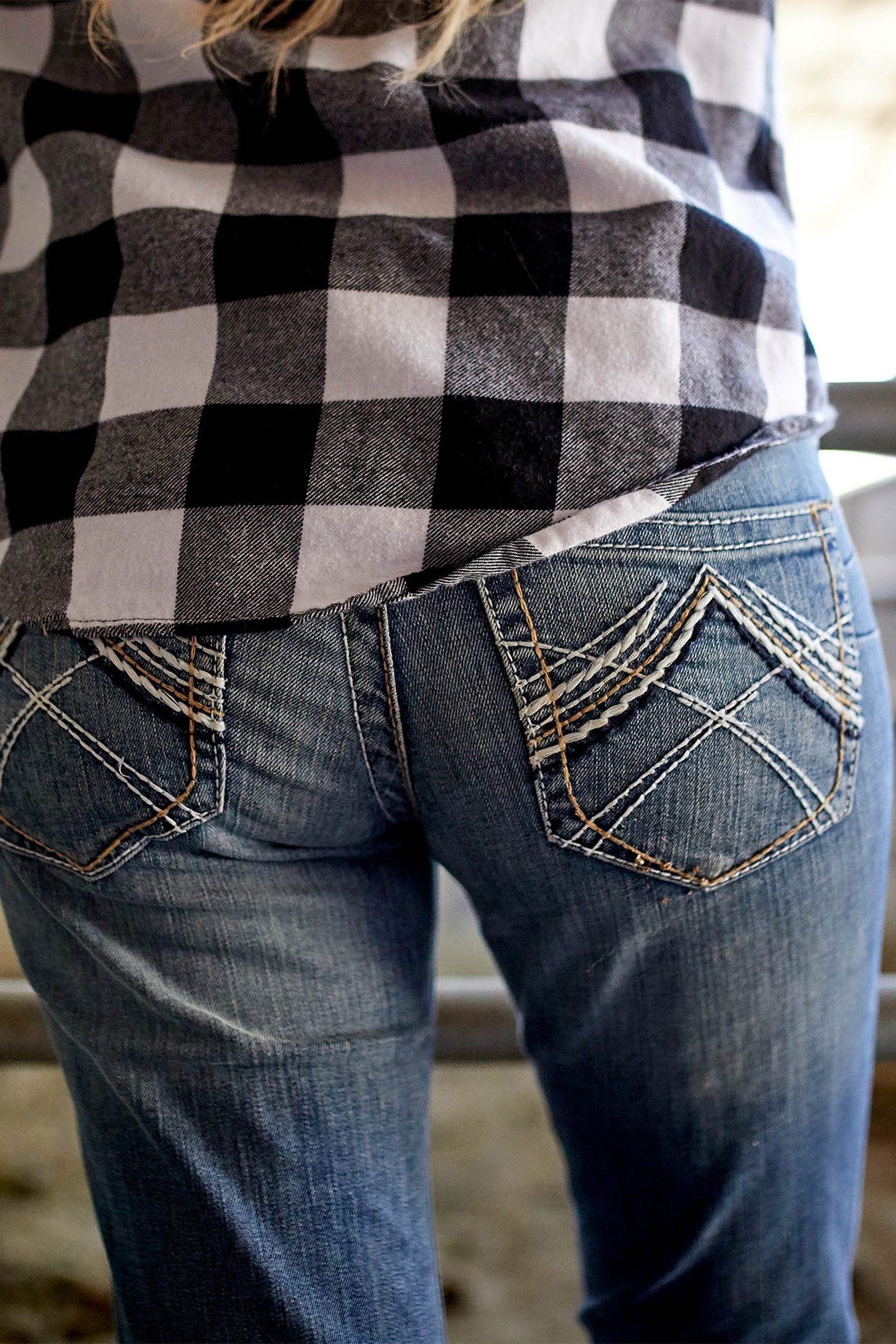 Ariat Whipstitch R.E.A.L. Bootcut stretch jeans avec taille mi-haute