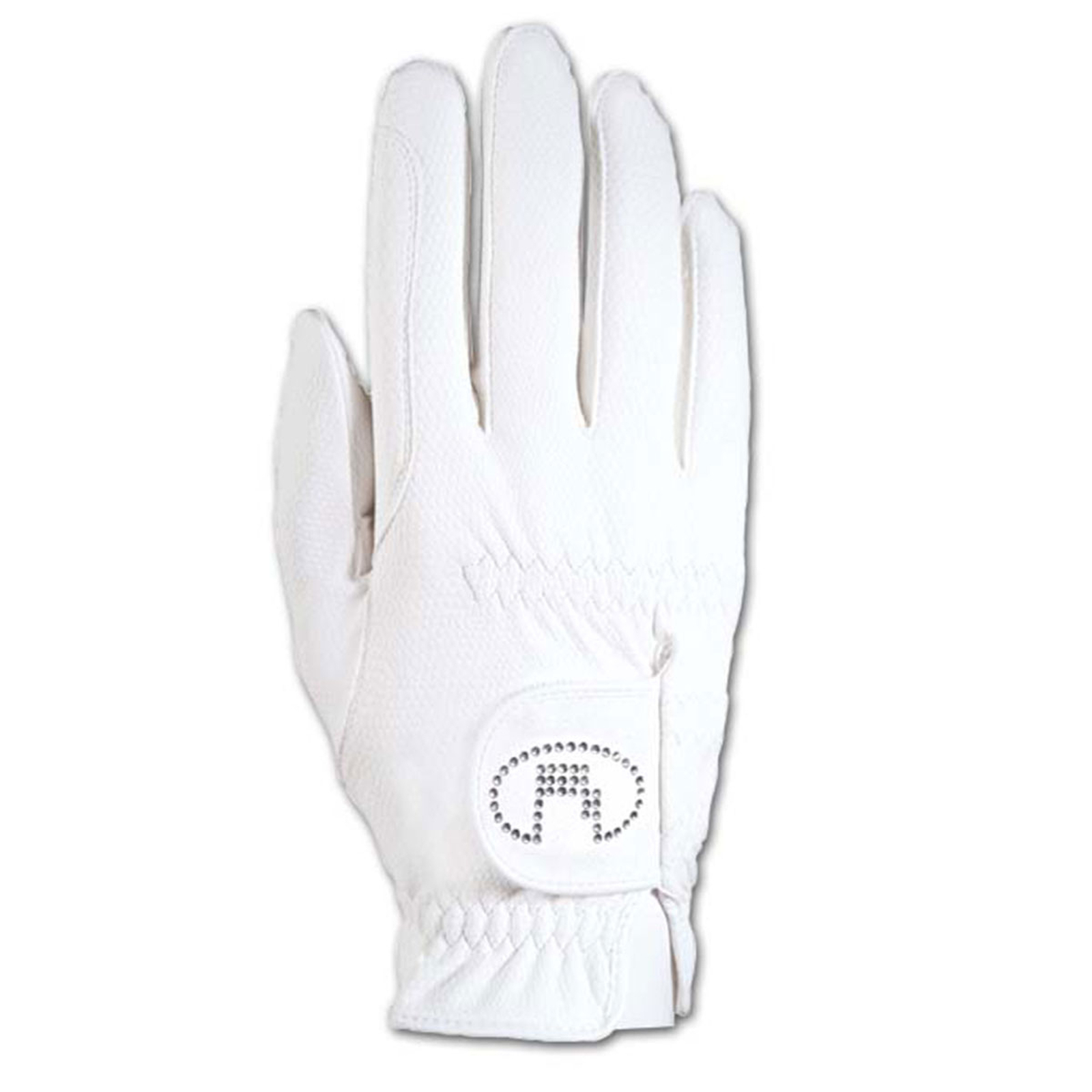 White/Silver/Crystal Gants Roeckl Lisboa Femme Roeck grip Swarovski