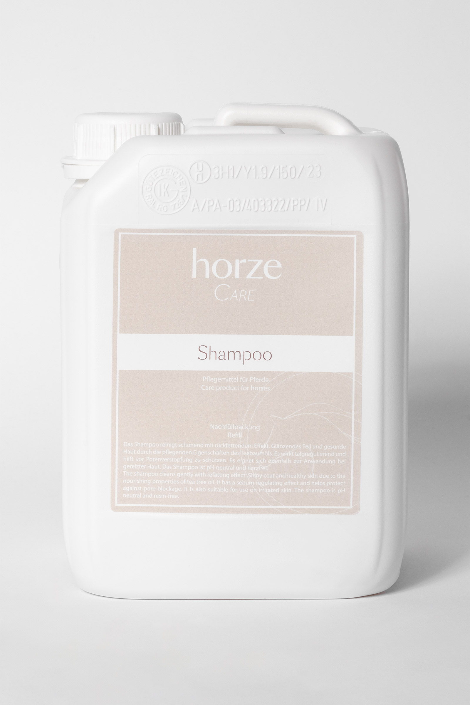 Recharge de shampoing à l'huile essentiel d'arbre à thé Horze, 2,5 l