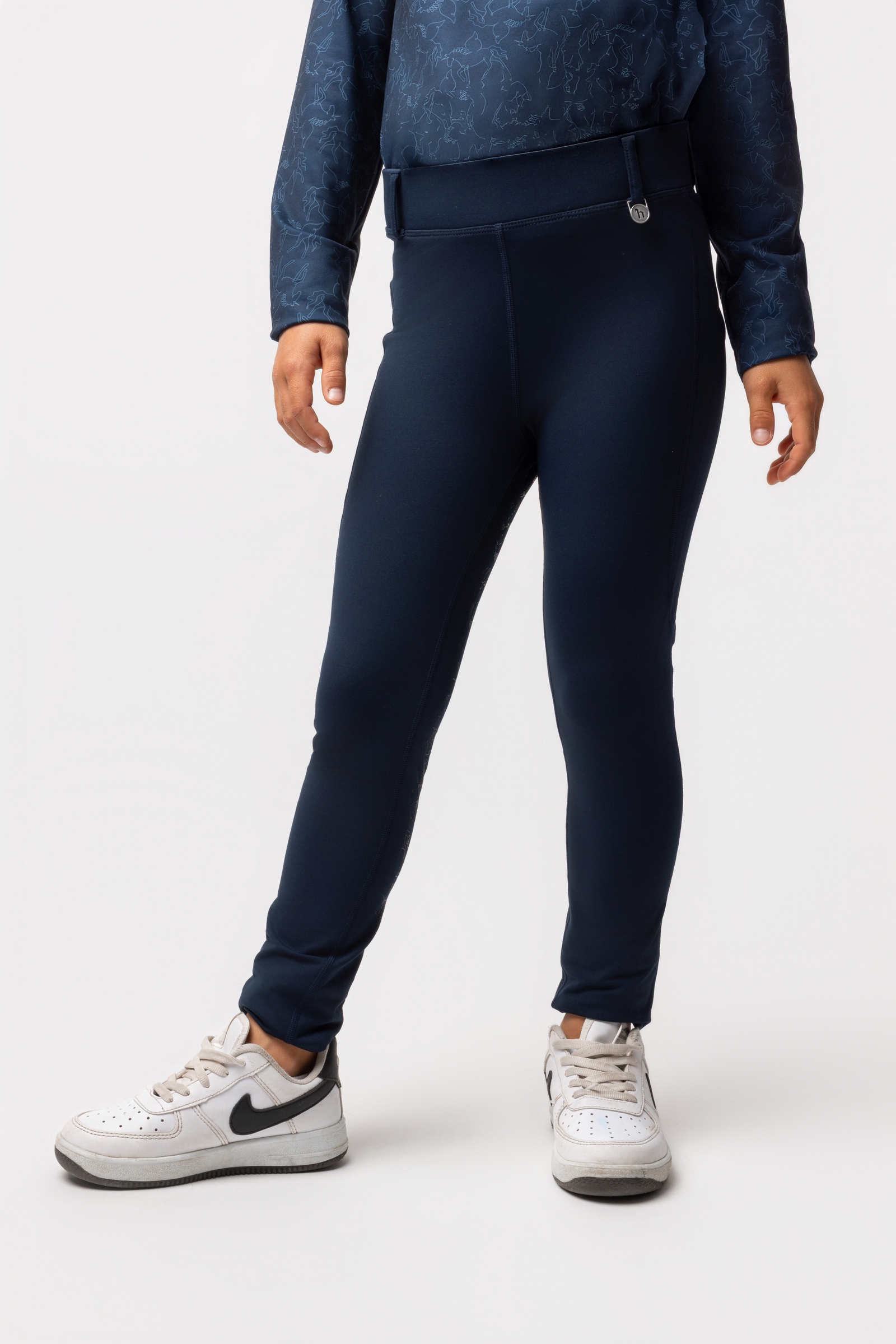 Horze Dea pantalon d'&eacute;quitation pour enfants avec fond int&eacute;gral