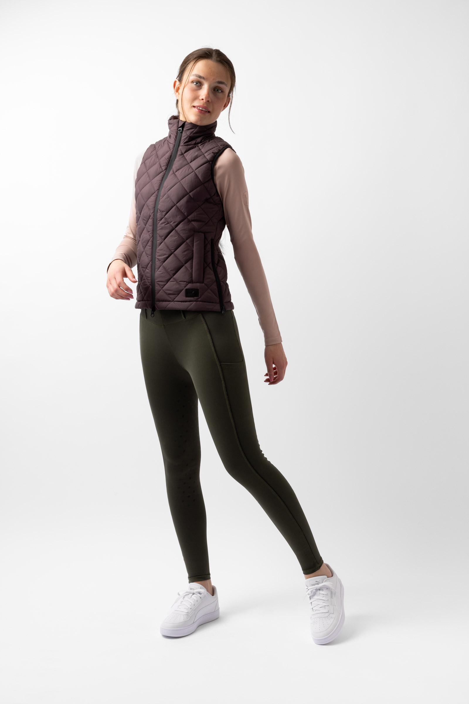 Doudoune gilet d'équitation sans manches pour femme Horze Jeune Cavalier NAIA