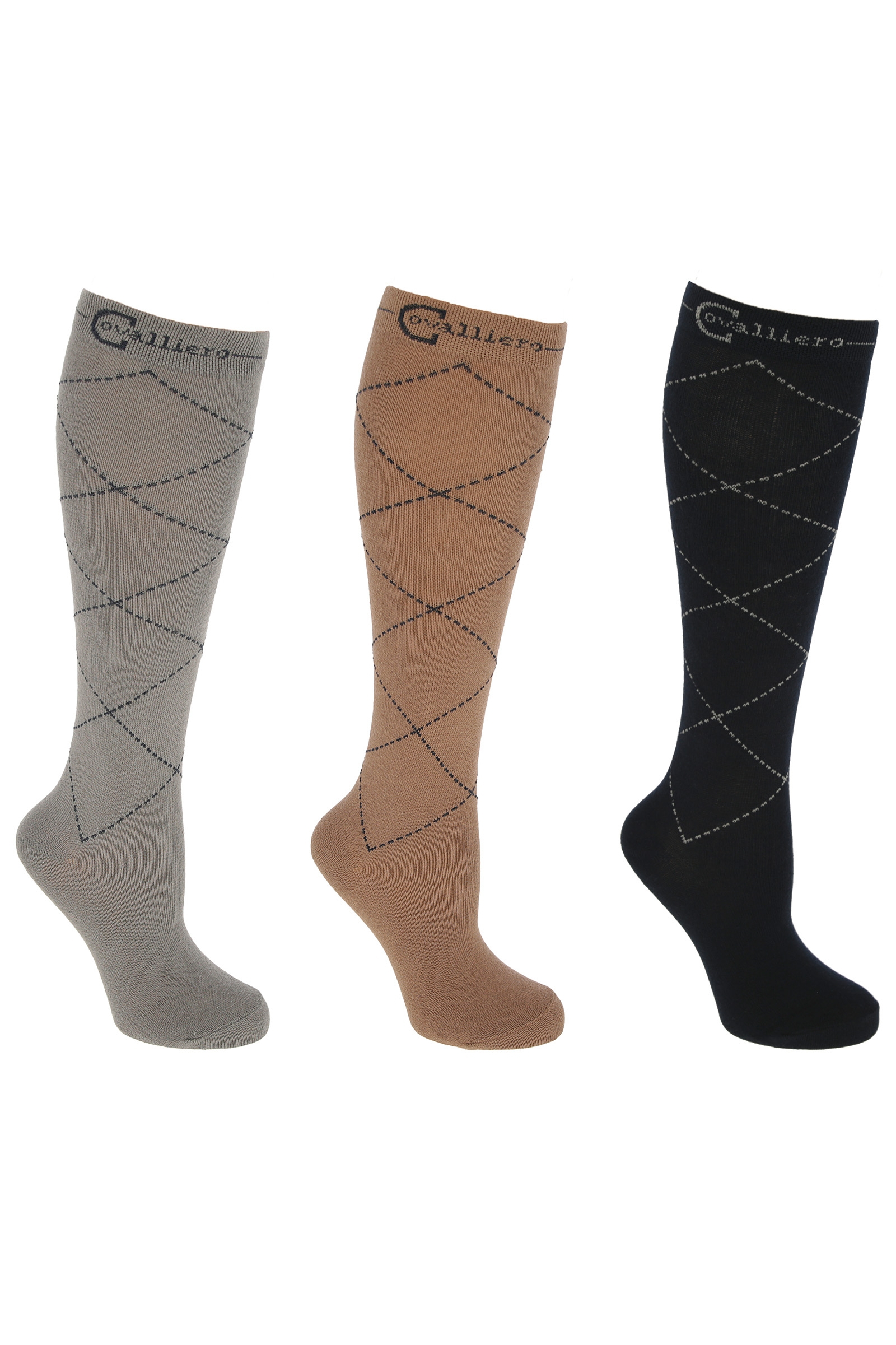 Chaussettes d'équitation Covalliero Karo (lot de 3)