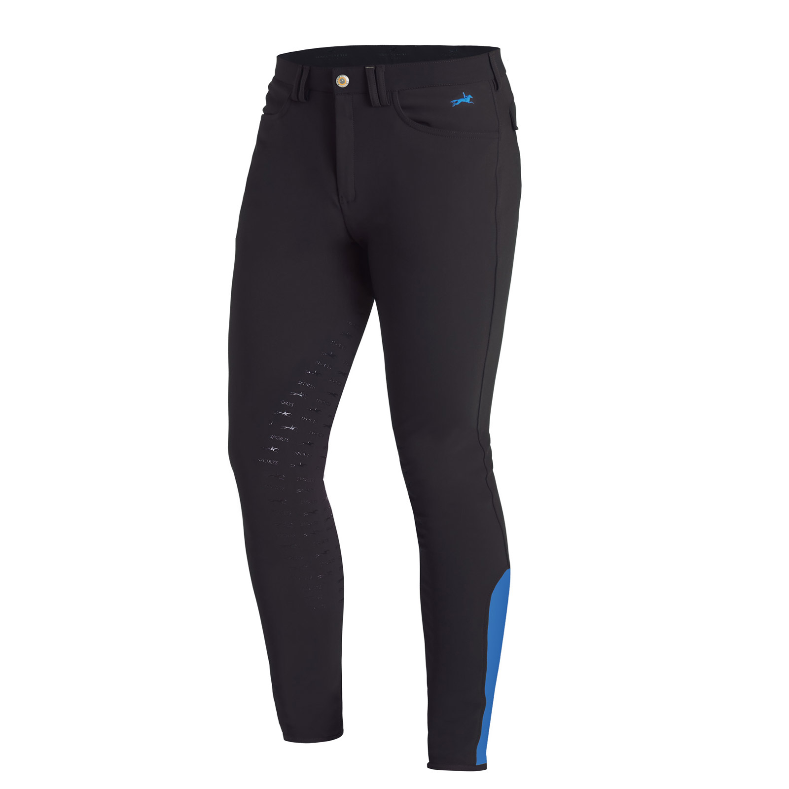 Midnight dark blue Culotte d&rsquo;&eacute;quitation fond int&eacute;gral Schockem&ouml;hle Sports H&eacute;ros, Homme