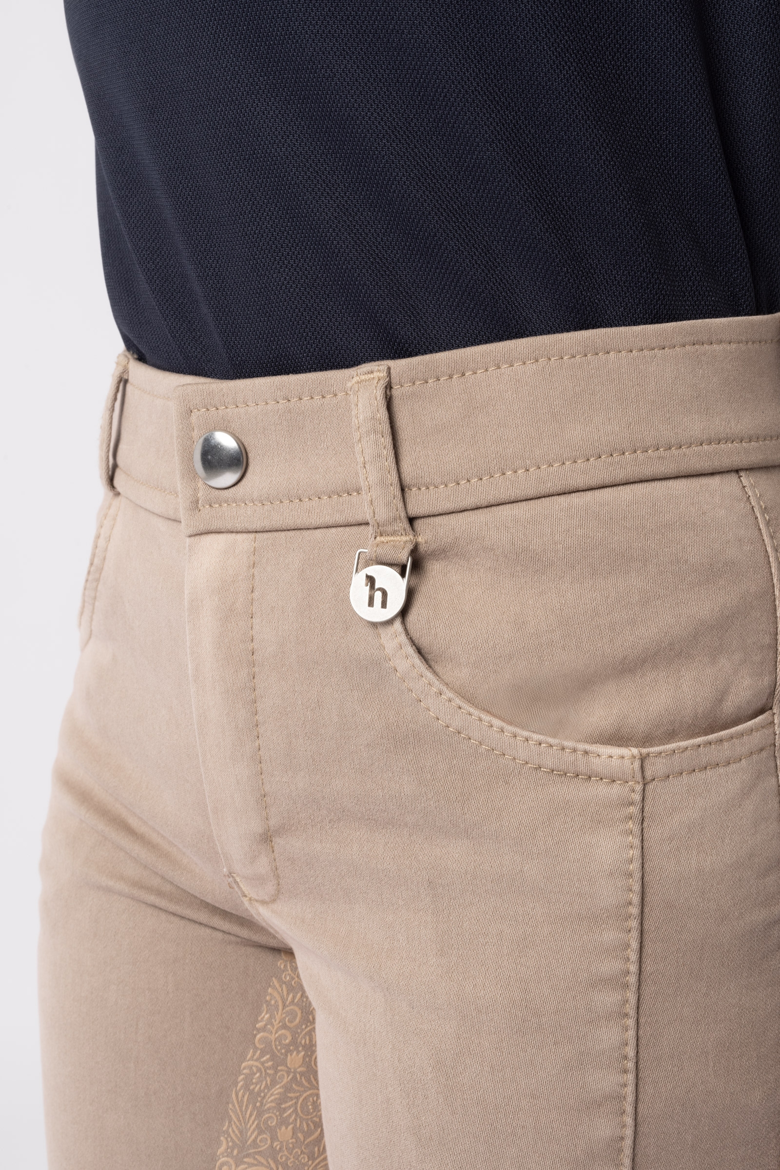 Pantalon d'&eacute;quitation fond int&eacute;gral grip Horze Suki, enfant
