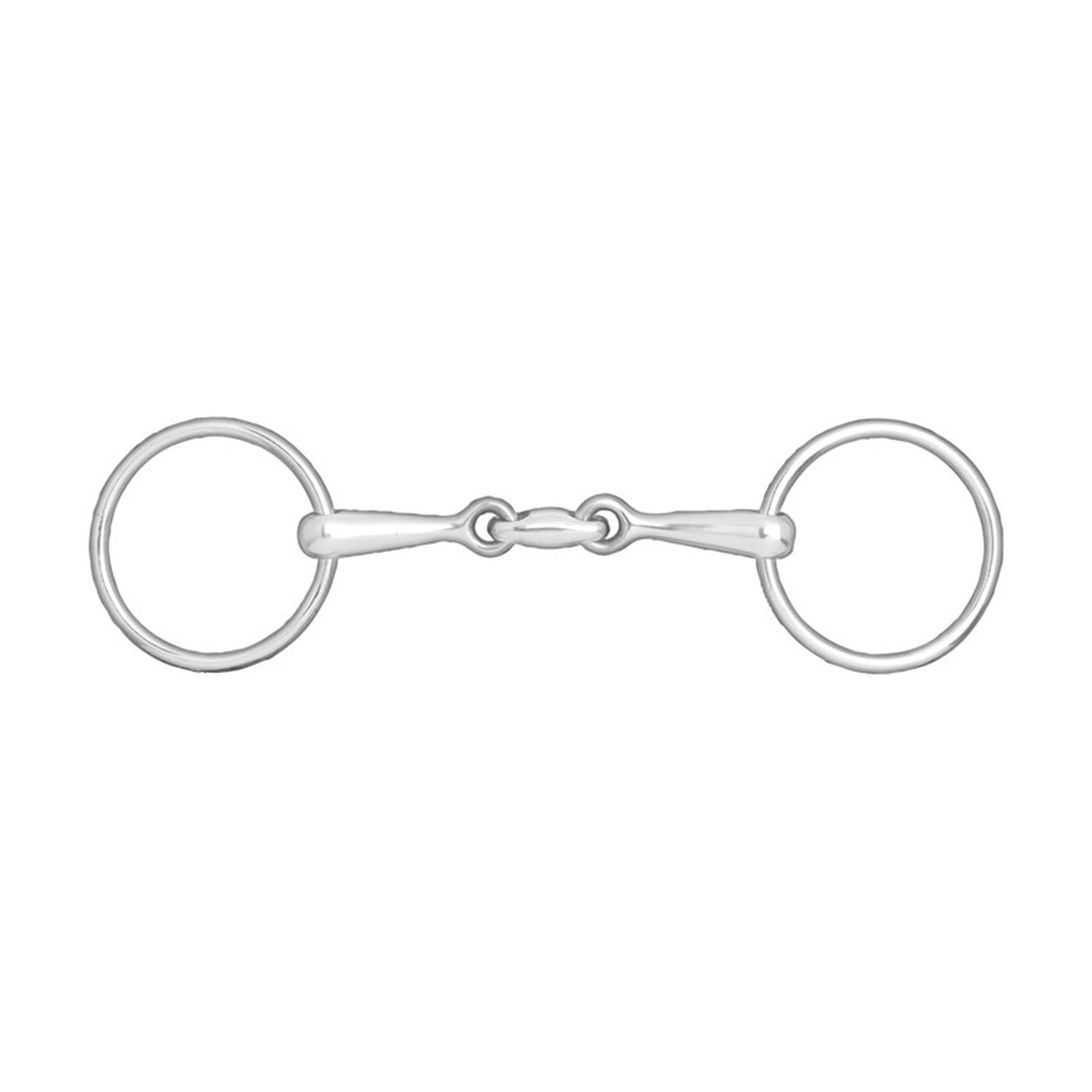 Mors de filet &agrave; canon double brisure Chantilly, 14mm