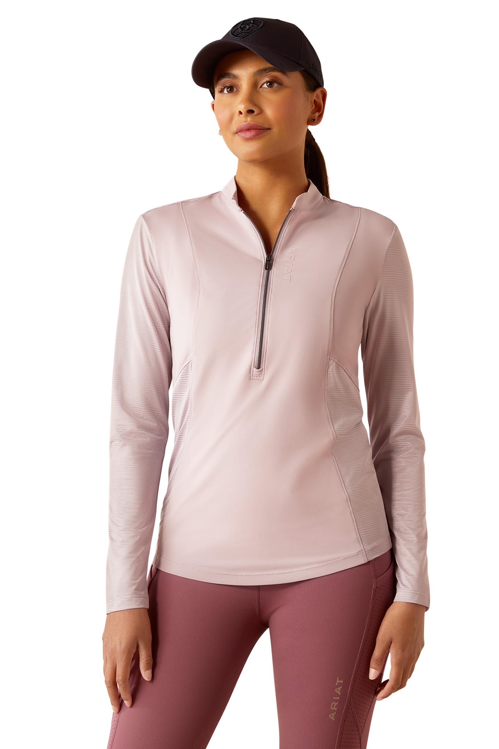 Ariat Breathe haut technique pour femme &agrave; manches longues avec 1/4 zip