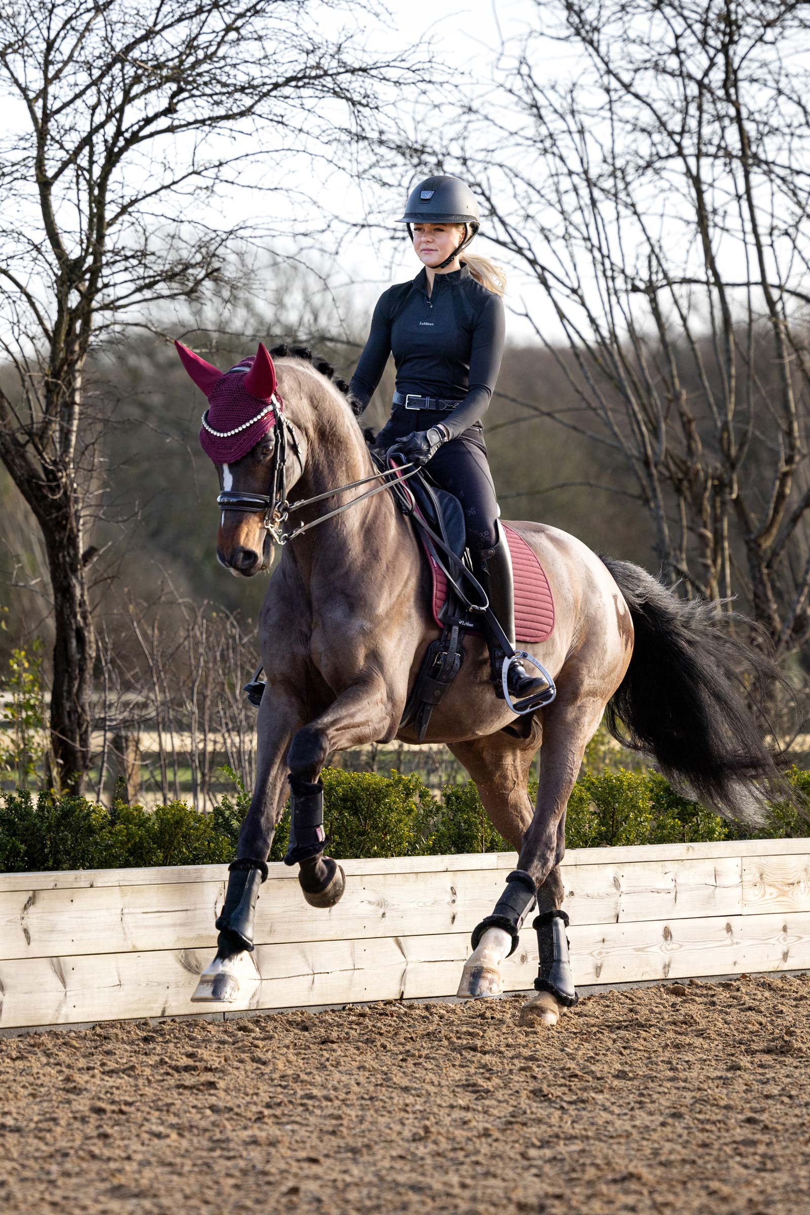 LeMieux Mia sous-couche manches longues en tissu mesh