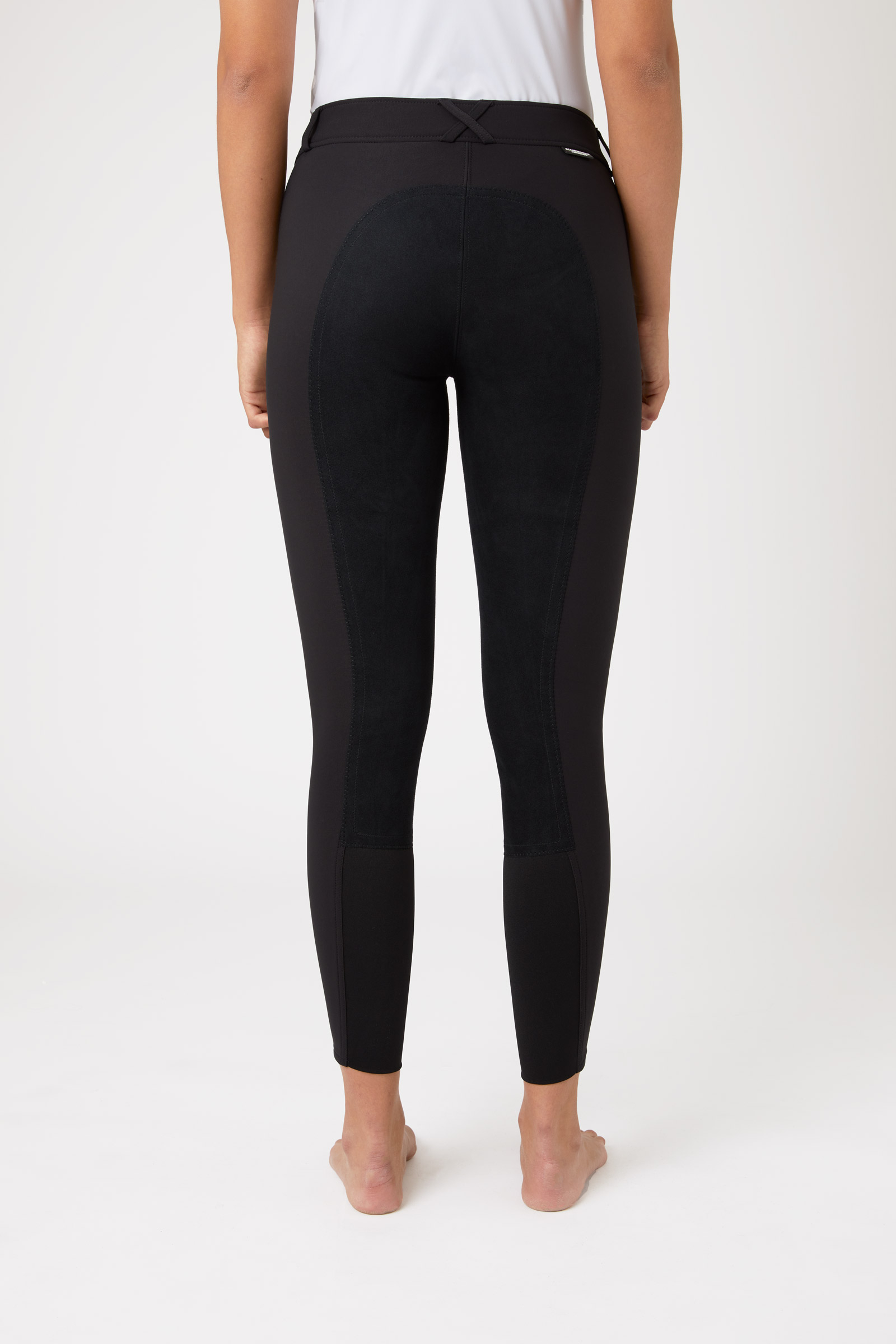 Horze Grand Prix pantalon d’équitation femme à fond intégral en cuir, UPF 50+