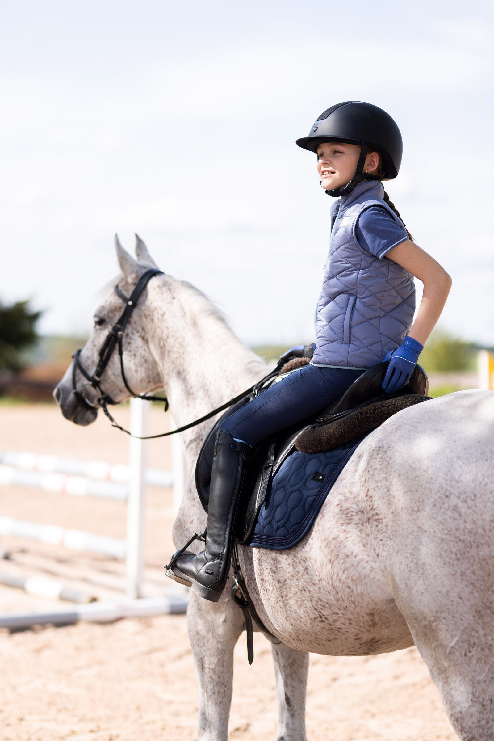 Doudoune d'équitation sans manches Horze Selina enfant