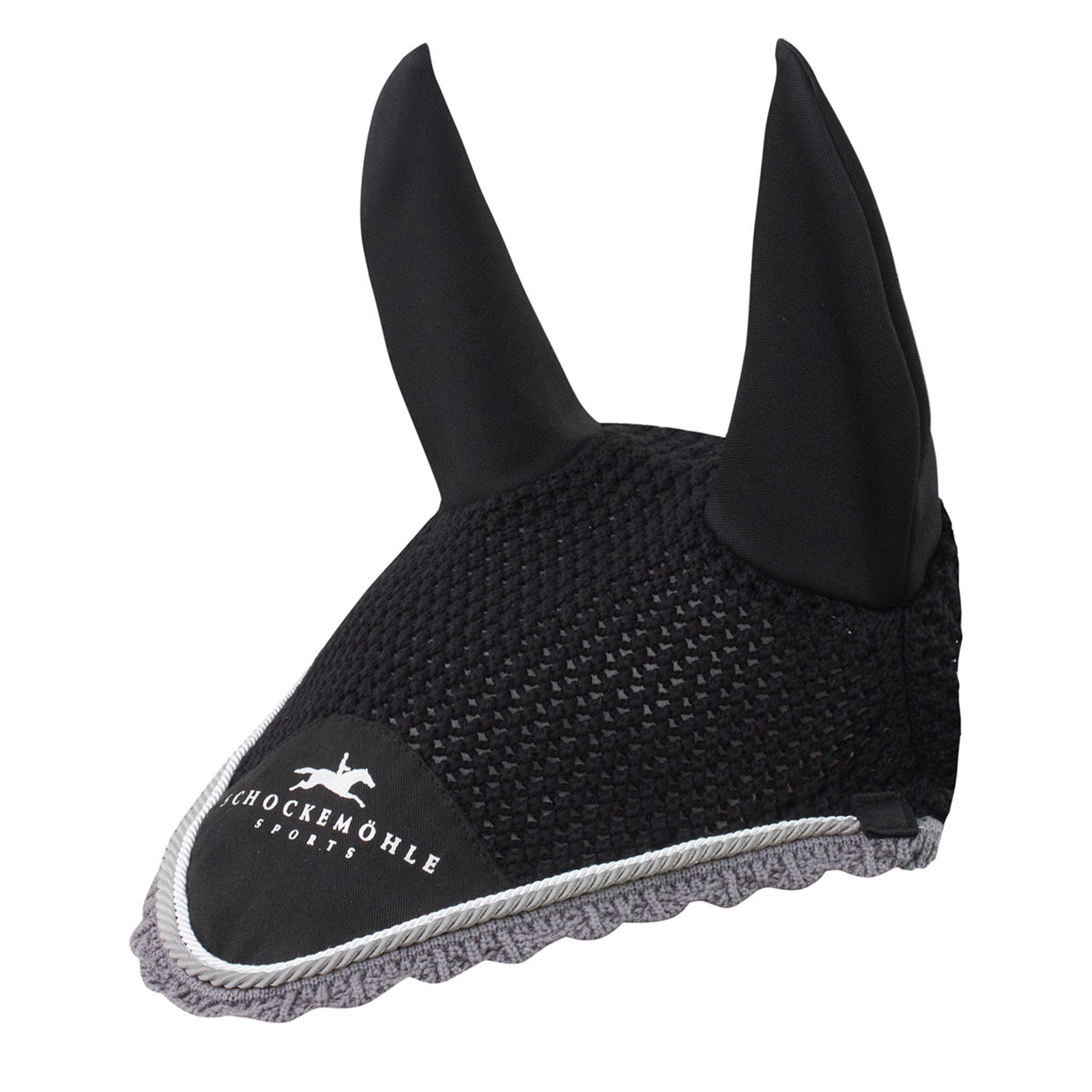Black/Silver Bonnet chasse-mouches Schockem&ouml;hle Sports Dynamite avec logo