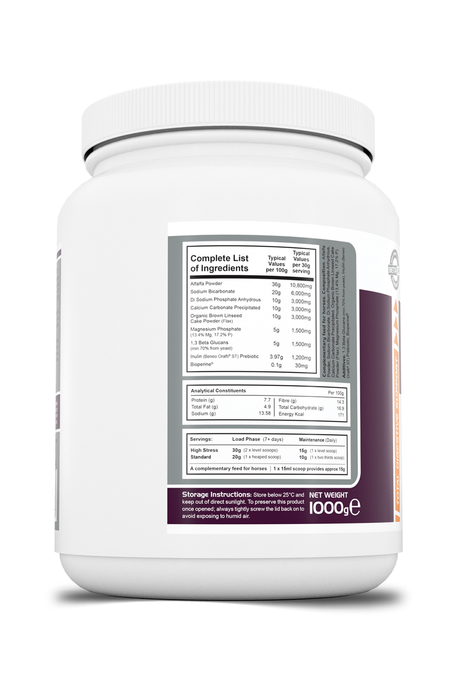 Complément de soutien digestif pour chevaux PharmaTrac Total Digestive Support Equine Supplement, 1kg