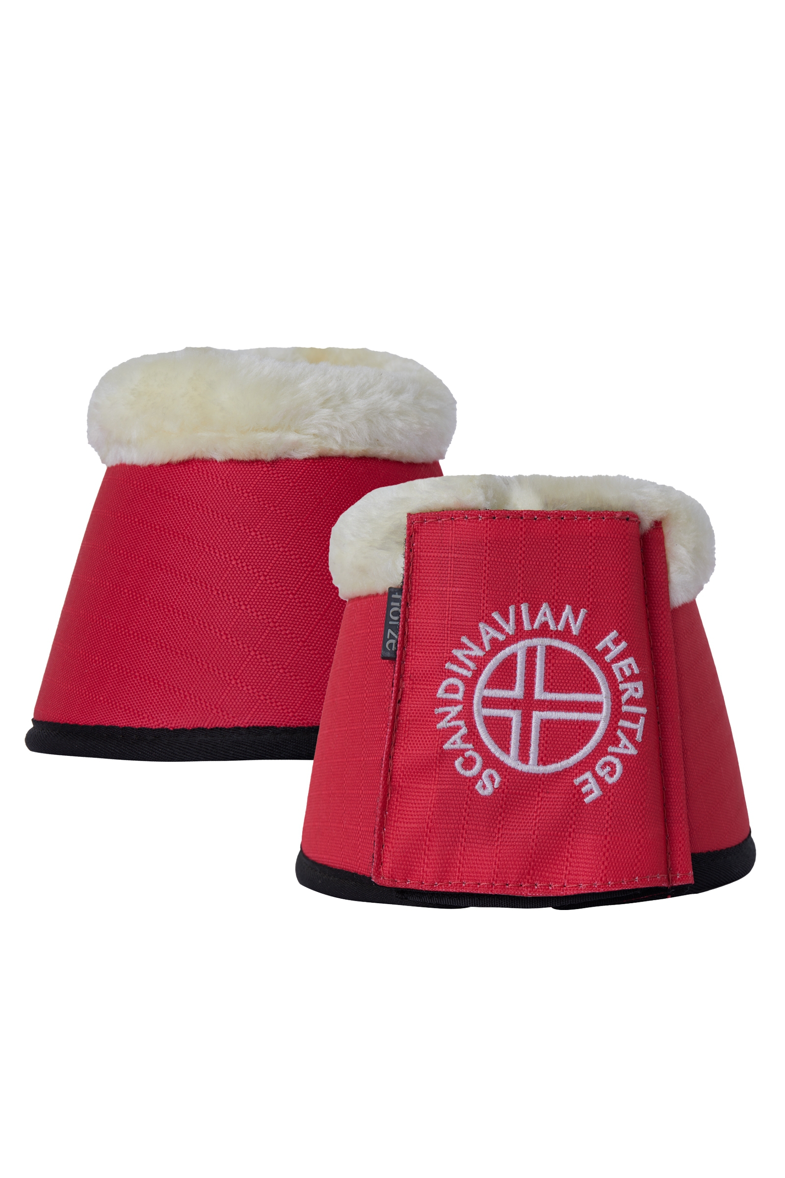 Rouge Red Cloche avec fausse fourrure Oslo Horze