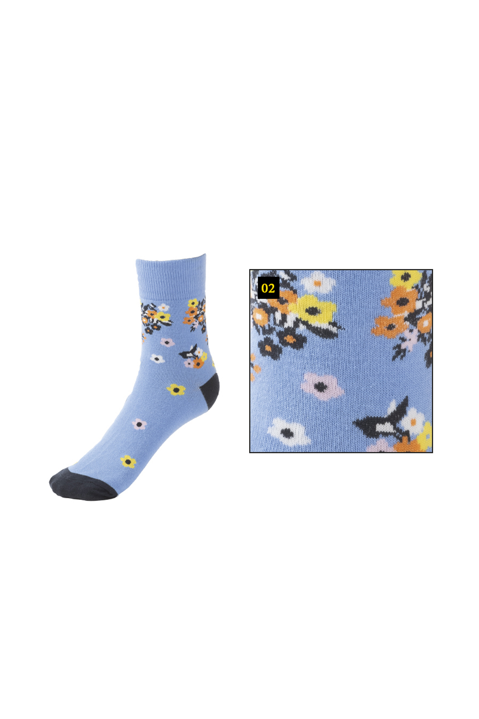 Lightblue/Multicolor Kavalkade KavalSocks Summer Chaussettes Courtes