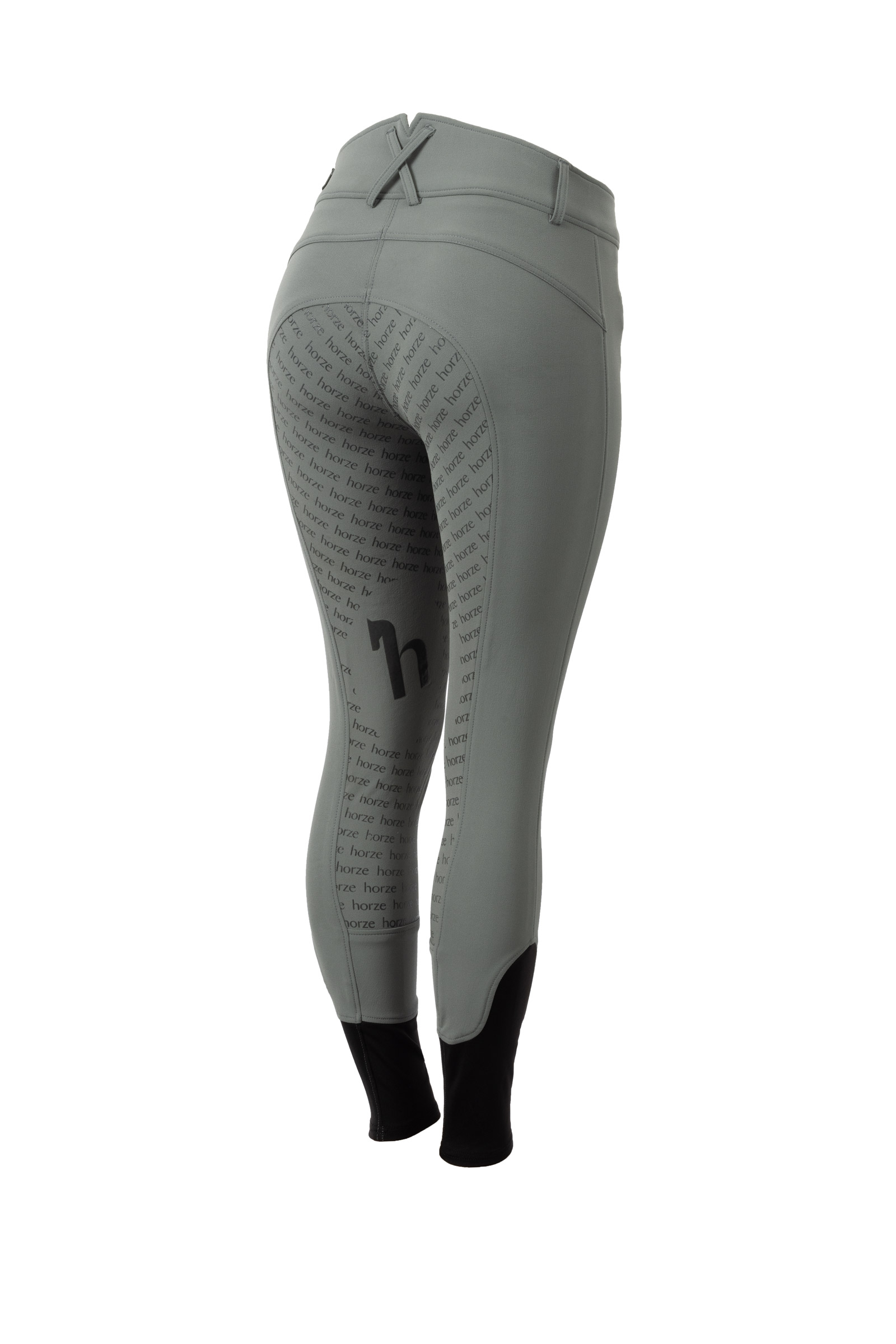 Rosemary green Pantalon d'équitation taille haute, silicone, fond intégral, femme