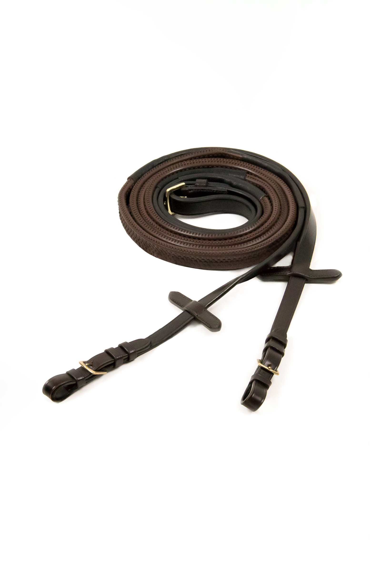 Dark Brown/Gold Schockem&ouml;hle Sports r&ecirc;nes en caoutchouc avec boucles