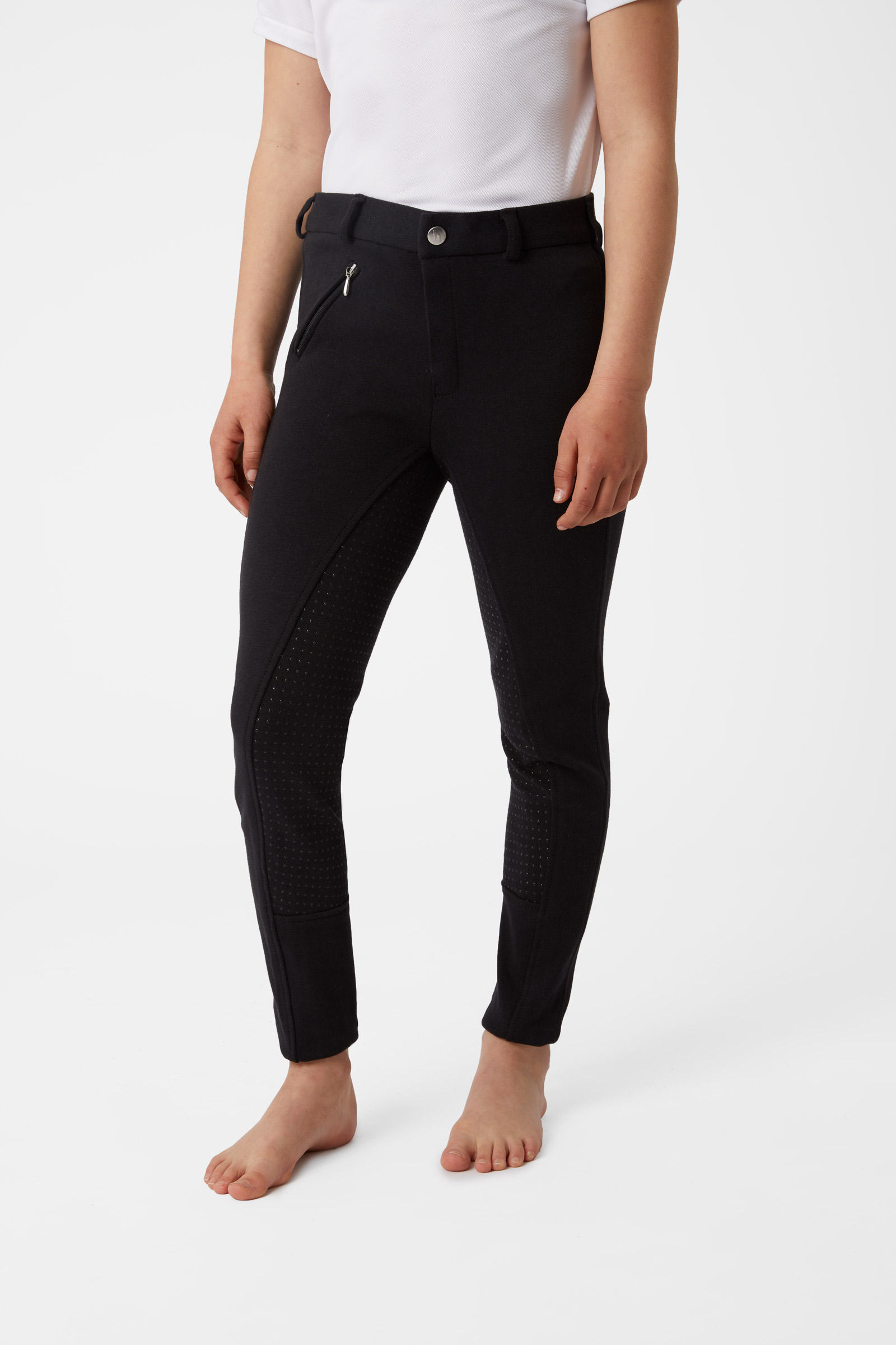 Pantalon d'&eacute;quitation Horze Active, fond int&eacute;gral grip silicone, enfant