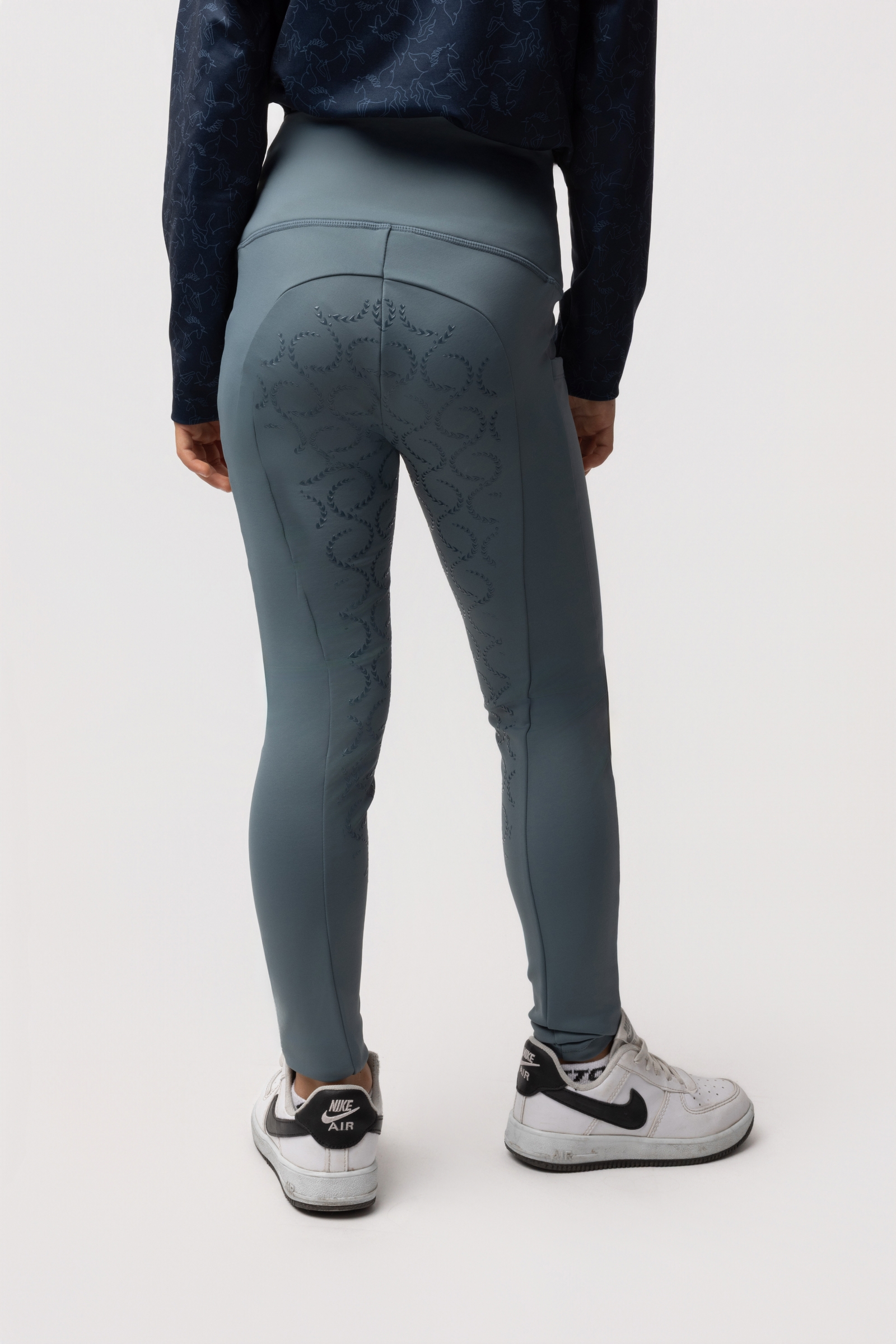 Horze Gillian Leggings d'équitation thermiques avec grip intégral pour enfants